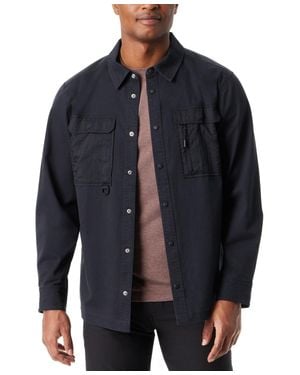 BASS OUTDOOR Camo Worker Shacket Jacket Beau Relaxed Fit Fts167 - Blue