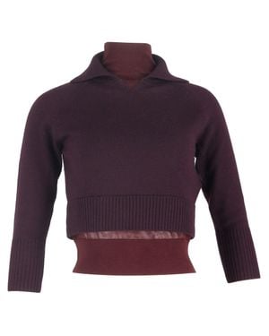 Victoria Beckham Double Layered Sweater - Purple