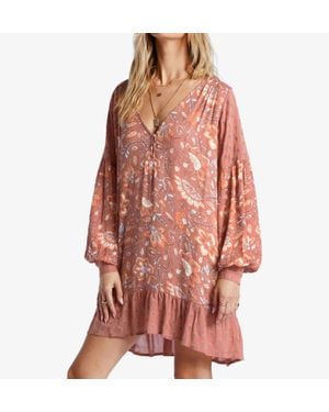 Billabong Free As Can Be Babydoll Dress - Red