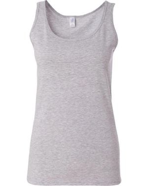 Gildan Ladies Soft Style Tank Top Vest - Gray