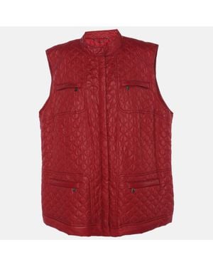 Marina Rinaldi Marina Sport By Quilted Nylon Light Vest Jacket - Red