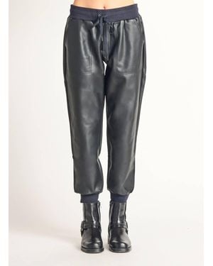 Dex Faux Leather Jogger - Gray