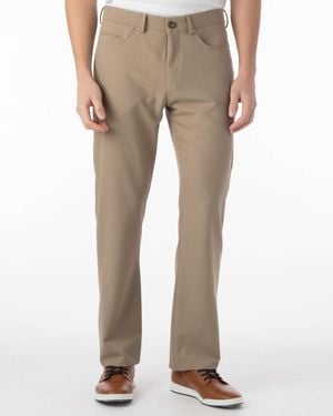 Ballin Amsterdam Comfort-"Eze" Commuter Bi-Stretch Pants - Natural