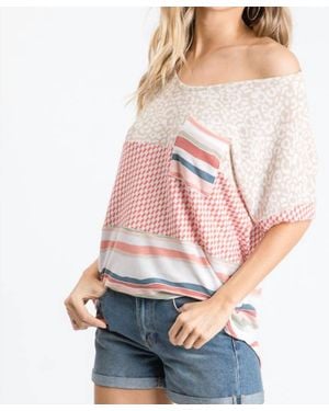 7Th Ray Leopard Print Top - Pink