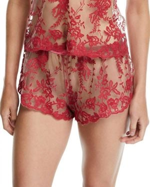 Cosabella Rosie Velvet Tap Short - Red