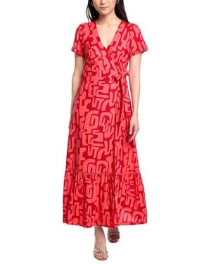 Lost + Wander Heat Wave Linen-Blend Maxi Dress - Red