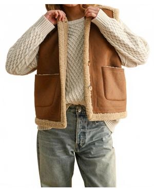 Miou Muse Reversible Sherpa Vest - Green