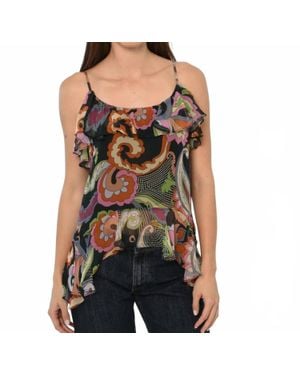LOVE THE LABEL Marcy Paisly Print Cami - Black