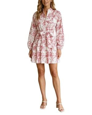 Esea Shirt Dress - Red