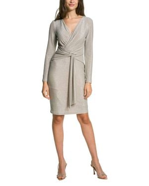 Joseph Ribkoff Lame Matte Jersey Dress - Metallic