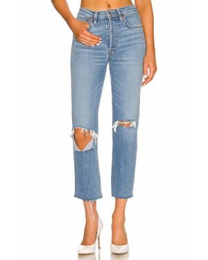 RE/DONE 70S Stove Pipe Jeans - Blue