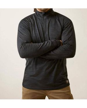 Ariat Rebar Gridwork Zip Baselayer Shirt - Black