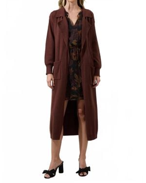 Sugarlips Longline Maxi Cardigan - Brown