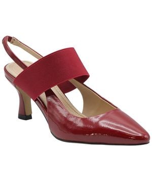 Adrienne Vittadini Chester Leather Pump - Red