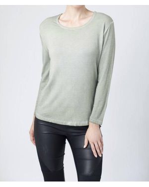 Angel Scoop-Neck Top - Gray