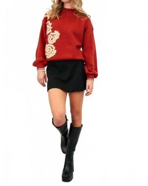 En Merci Wren Embroidrered Sweater