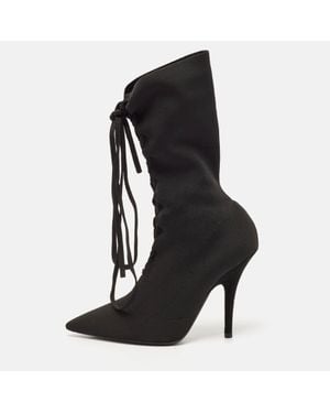 Yeezy Knit Fabric Knife Ankle Socks Boots - Black