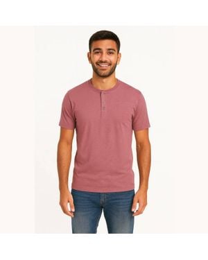 American Heritage Henley Top - Red