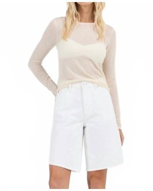 Rolla's Charlotte Denim Culotte Shorts - White