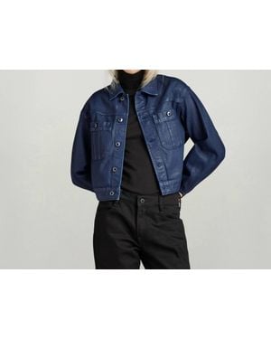 G-Star Cropped Long Sleeve Utility Jacket - Blue