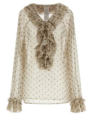 P.A.R.O.S.H. P. A.R. O.S. H. Polyester Blouse - Natural