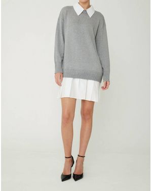 JS71 Poppy Sweater Mini Dress - Gray
