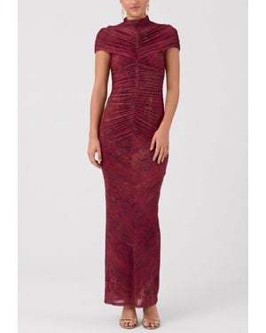 Rachel Roy Delphine Caplet Midi Dress - Red