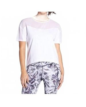 Betsey Johnson Mesh Insert T-Shirt - White