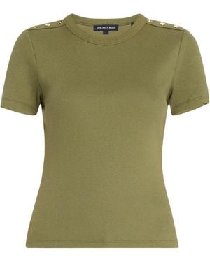 Veronica Beard Draya Tee, Stone Army - Green