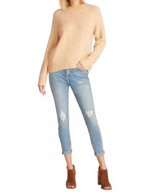 Vigoss Mossy Mock Neck Sweater - Blue