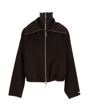 Sportmax Emiro Cropped High Collar Jacket - Black