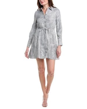 Sam Edelman Floral Striped Shirtdress - Gray
