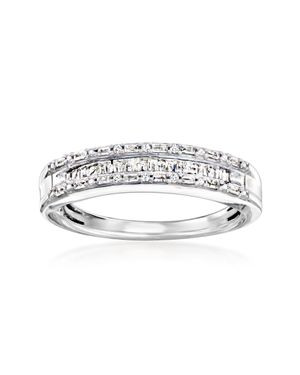 Ross-Simons Diamond 3-Row Ring - Metallic