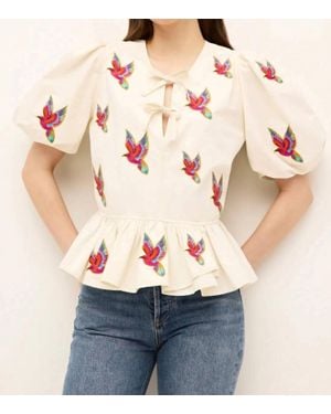 Marie Oliver Estella V-Neck Top - Pink