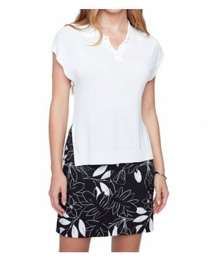 Renuar Cap Sleeve Sweater - White
