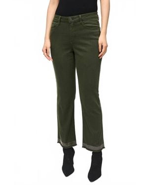 Joseph Ribkoff Straight Pants With Frayed Hem - Green