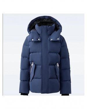 Mackage Boy's Hudson Nano Down Jacket With Removable Hood - Blue