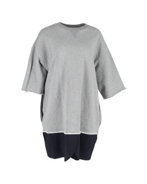 Maison Margiela Mm6 Maison Martin Margiela Color-Block Sweater Dress - Gray