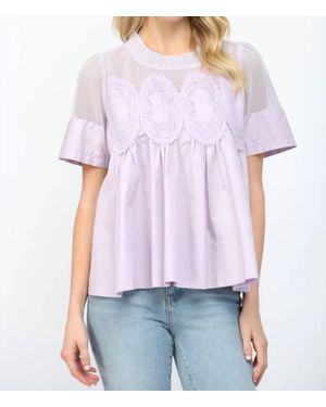 Fate It-Girl Appliqué Top - Purple