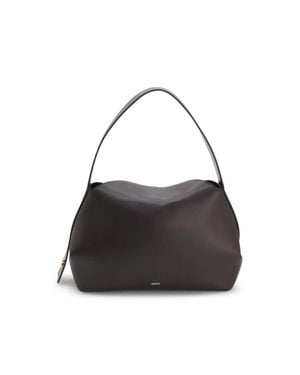BOSS Faux-Leather Shoulder Bag With Logo Lettering - Black