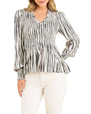 Thml Zebra Print Top - Gray