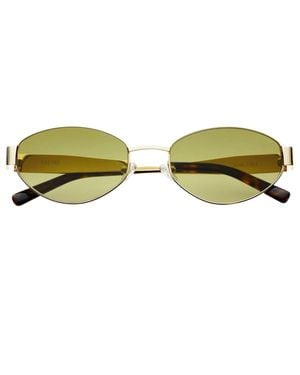 Freyrs Eyewear Soho Oval Sunglasses - Green