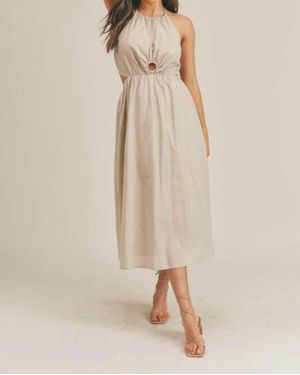 ..,merci Cut Out Midi Dress - Natural