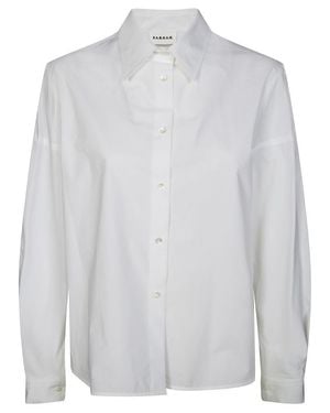 P.A.R.O.S.H. Wide-Sleeved Cotton Shirt With Classic Collar - White