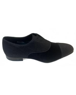 Mezlan Slip-On Velvet Rhinestone Loafer - Black