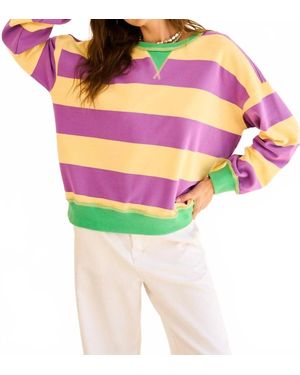 The Greii Striped Sweatshirt - Pink