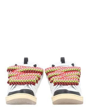 Lanvin Multicolored Lace Sneakers With Sole And Accents - White