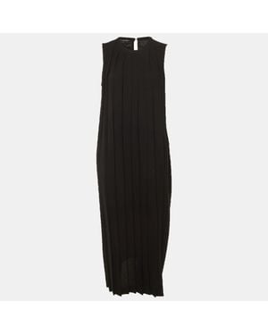 Neil Barrett Pleated Crepe Maxi Dress - Black