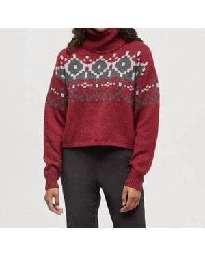Tentree Moray Turtleneck Sweater - Red
