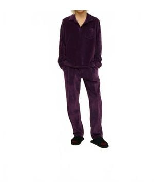 Oas Velour Velvet Pants - Purple